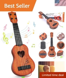 Kids Toy Classical Ukulele Guitar Musical Instrument, Brown - Picture 1 of 8