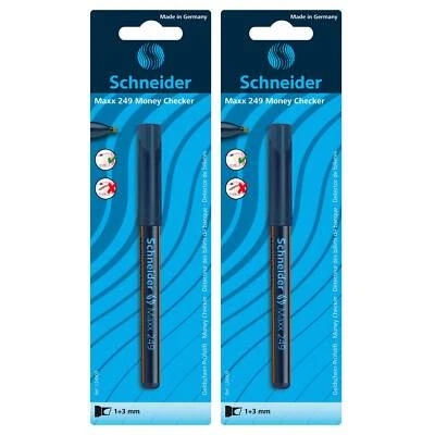 2 x Schneider Maxx 249 Prüfstift Geldscheinprüfer Money Checker Banknotenprüfer - Bild 1 von 4