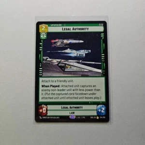 Legal Authority #124 Upgrade Rare Star Wars Unlimited Shadows of the Galaxy SHD - Picture 1 of 2