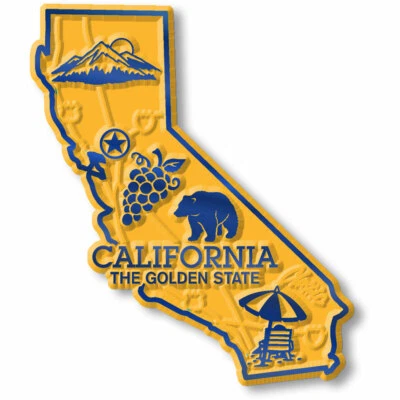 CLASSIC MAGNETS MADE WITH PRIDE IN THE USA California Small State Magnet by Classic Magnets, 2.1" x 2.5"