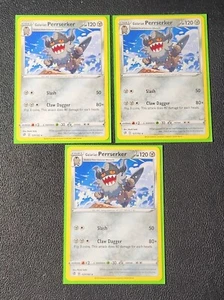 3x Galaraian Perrserker 127/192 Pokemon card Rebel Clash rare NM - Picture 1 of 1