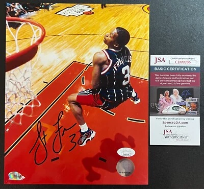 Steve Francis Signed 8x10 Photo JSA w/COA #3 NBA Houston Rockets 2000 NBA ROY! - Image 1 of 4