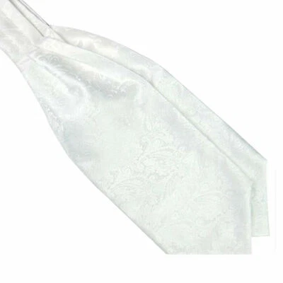 Men Paisley Flower Cravat Tie Scarves Ascot Wedding Party High Grade Neckties  - Image 1 of 3