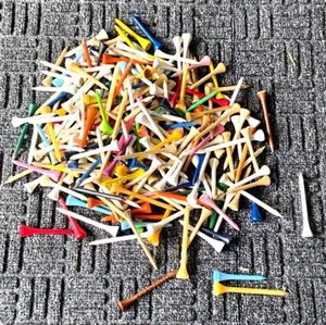 200+ Golf Tees Mixed Lot New & Gently Used Some Logos, Plastic, Wood, VIEW PICS- - Picture 1 of 2