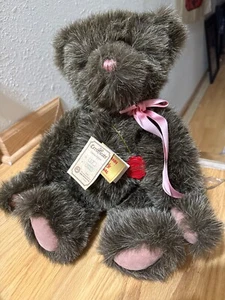 VTG Limited Edition #67 of 1000 Hermann Original Teddy Bear 45 cm Pink Bow/Nose - Picture 1 of 9