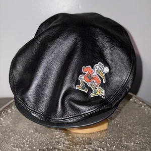 Miami Hurricanes Leather Hat By Top Of The World - Picture 1 of 8