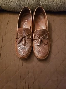 Mocasines Cole Haan Country Marcy con borla tejidos de cuero marrón para mujer talla 8 B” - Imagen 1 de 6