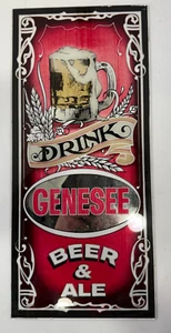 GENESEE Beer & Ale Vintage Foil Mirror Sign No Frame Genesee Brewing - Picture 1 of 8