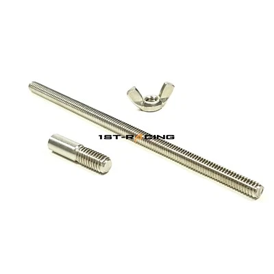 4英寸长螺柱1/4-20至5/16适配器螺纹翼螺母适用于Edelbrock汽化器 — 第 1/4 张图片