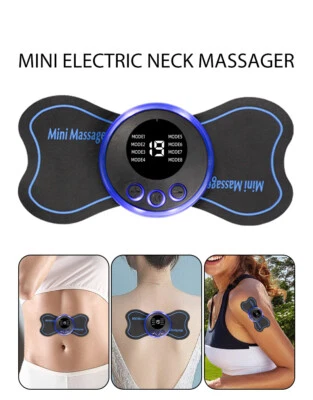 MARKENLOS Portable Mini Electric Neck Back Massager EMS Cervical Massage Patch Relief Pain