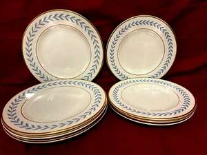 Syracuse Sherwood Old Ivory Blue Laurel 4er Set Salat & Brotteller USA - Bild 1 von 2