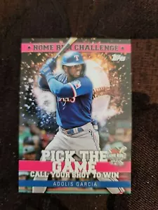 2022 Topps Serie 1 Elige el Juego Home Run Challenge ADOLIS GARCIA Rangers - Imagen 1 de 2