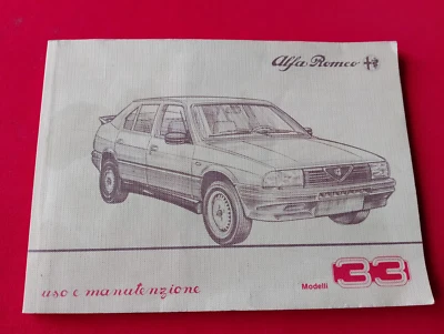 ALFA ROMEO modelli 33 LIBRETTO USO E MANUTENZIONE - Immagine 1 di 4