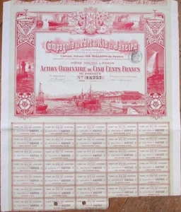 Port de Rio de Janeiro, Brazil 1912 Stock Bond Certificate, Shipping Nautical - Bild 1 von 1