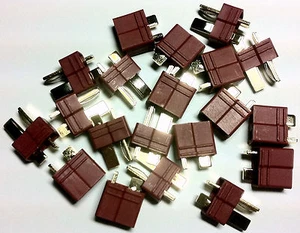 10 Male / Female Pair T-Plug (Deans Style) LiPo Connectors Eflite HPI ParkZone - Picture 1 of 1
