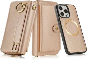 Compatible for iPhone 15 Pro Max Phone Case Wallet for Women Men Wristlets - Picture 1 of 9