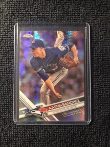 2017 Topps Chrome Aaron Sanchez Prism Refractor Card # 44