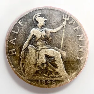 Great Britain 1898 Half Penny Queen Victoria KM#789 5.46gr L298 - Picture 1 of 2