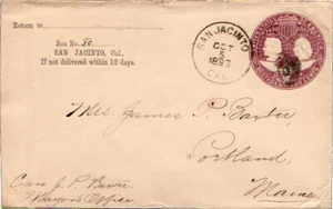 California San Jacinto 1893 killer di sughero 2c busta colombiana. - Foto 1 di 1