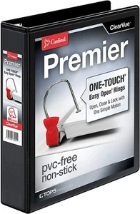 3 Ring Binder, 1.5 Inch Premier Easy Open Binder, ONE-TOUCH Locking Slant-D Ring - Picture 1 of 5