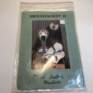 Sweatjacket 2 Pattern A Quilter's Wardrobe Applique Sweatshirt - Picture 1 of 4