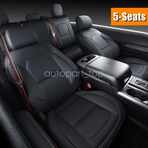 For 2017-2023 Ford F-250 F-350 Full Set 5-Sits Front Rear Leather Cushion Covers - Picture 1 of 10