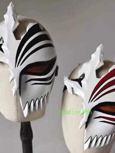 Kurosaki Ichigo Cosplay Mask Halloween BLEACH FRP Half Face Mask Handmade Prop - Picture 1 of 11