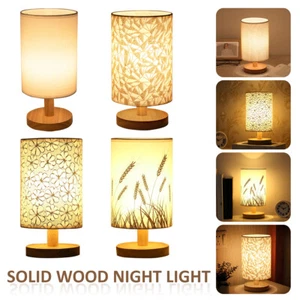 Linen Table Lamp Touch LED Linen Night Lamp w/Warm White Light  Linen JV - Picture 1 of 17