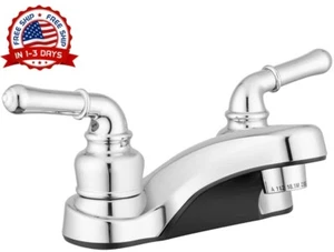 Llave Grifo Para Lavamanos De Baño 2 Orificios Estandar Universal 4 Pulgadas - Picture 1 of 8