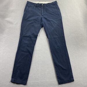 Club Monaco Pants Mens 30x32 Blue Chino Modern Slim Fit Preppy Comfort Casual
