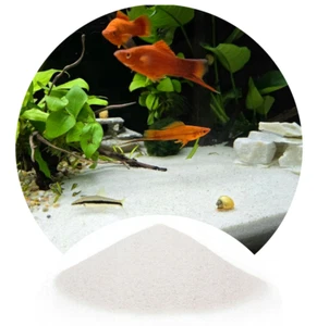 White Aquarium Sand Substrate All Types Fish Tanks SILICA 0,5-0,8mm 15kg - Picture 1 of 11
