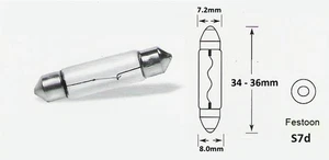 12 Volt 3 Watt Festoon Glühbirne 256 8x35mm (Box von 10) - Bild 1 von 5