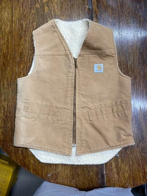 Chaleco Forrado Sherpa Vintage Carhartt Union Made Para Hombre Ropa de Trabajo Mediana EE. UU. Foto 1 de 4