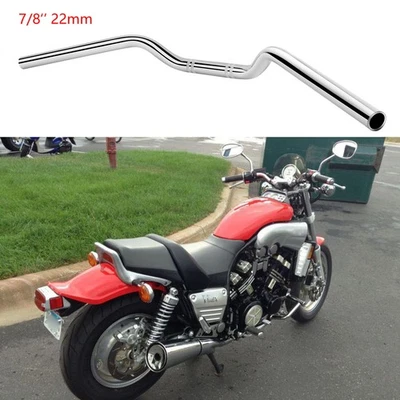 Chrome Motorcycle 7/8" Handlebar Tracker Drag Bars For Yamaha Vmax 1200 Chopper - Image 1 of 4
