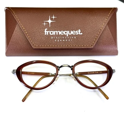 De colección Kenneth Cole KC 4114 TOR Marrón Gunmetal Gafas Redondas SOLO MARCOS Foto 1 de 4