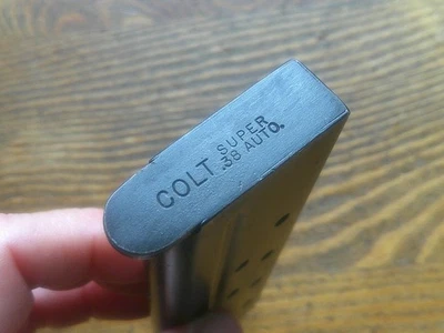 Early Colt 1911 38 Super Magazine 9 Rounds Marked Colt 38 Super Blued 1950-1960 - Image 1 of 4