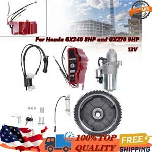For Honda GX270 9HP ELECTRIC START KIT FLYWHEEL STARTER MOTOR KEY BOX * NEW 2020 - Picture 1 of 17