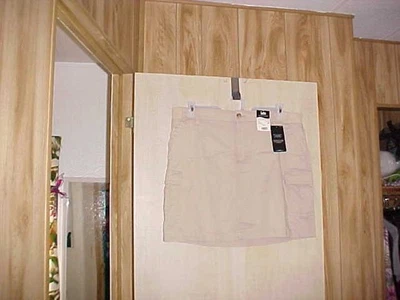 Lee Cargo Skort 女式 18 M 码棕褐色中腰常规版型弹力腰带全新带标签 — 第 1/4 张图片