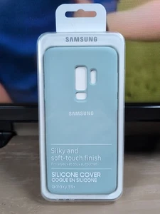 Coque bleue silicone Samsung Galaxy S9+ - EF-PG965TLEGWW - Photo 1 sur 8