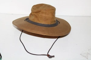 Filson Tin Cloth Bush Hat, Dark Tan, RN39126, 100% Cotton, Made In USA, Small - Picture 1 of 8