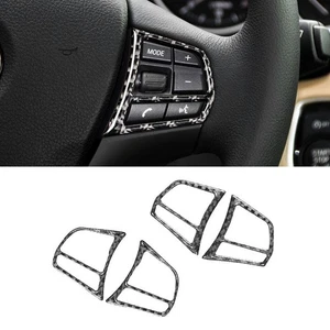 2*Carbon Fiber Steering Wheel Button Cover For BMW 3 Series GT F30 F34 2013-2019 - Picture 1 of 8