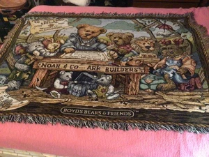 Boyds Bears Noah & Co Ark Builders Throw Limited Edition 1997 - NICE! - #IBg-1 - Picture 1 of 12
