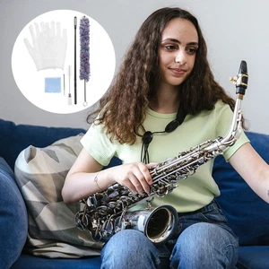 Instrumentos Mantenimiento Cuidado Flauta Clarinete Limpiador Saxo Cepillo Limpieza - Imagen 1 de 12