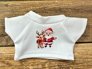 FITS labu Doll Clothes Tee Shirt 15-17cm Christmas Holiday Santa Claus Reindeer - Picture 1 of 1