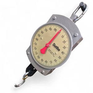 Chatillon BD-200 Hängewaage, 200 Pfund x 1/2 Pfund, 7 Zoll Zifferblatt mit unterem Haken - Bild 1 von 3