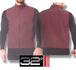 Mens Midweight Tech Vest 32 Degrees Heat Size XLARGE Burgundy Red NEW - Picture 1 of 9