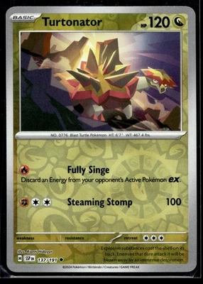 Turtonator 137/191 Pokemon SV08: Surging Sparks Reverse Holo - Image 1 of 2