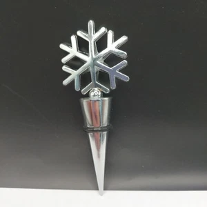 Snowflake Metal Wine Bottle Stoppers SIZE 4 11 CM. silver tone. Great Gift. - Picture 1 of 2