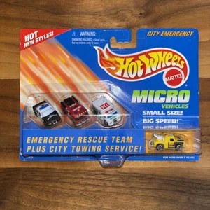 1996 Hot Wheels Micro Vehicles - Emergency Rescue Team + City Towing Service MOC - Picture 1 of 5