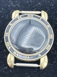 Vintage Roman Numeral Enamel Bezel Wristwatch Case Front Only - Picture 1 of 5
